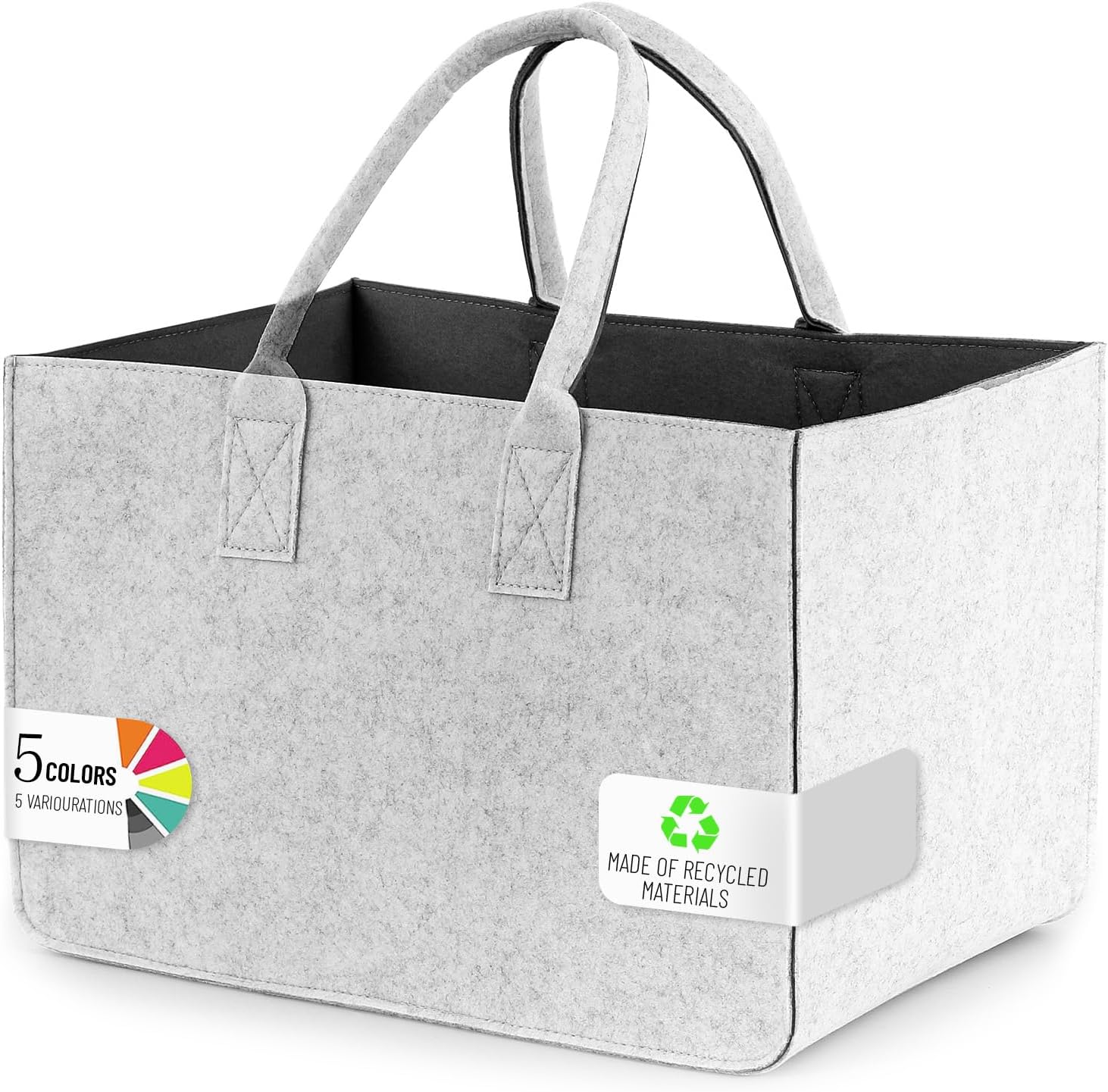 Faltbarer Einkaufskorb – klappbar, 30L, grau