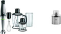 Braun MultiQuick 7 MQ 7045X Stabmixer – 1000W ActiveBlade, Schwarz & Gewürzmühlenaufsatz MQS 270 SI, Silber